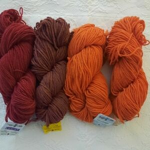LOT of 4 Skeins of Briggs and Little Wool Mix of Colors